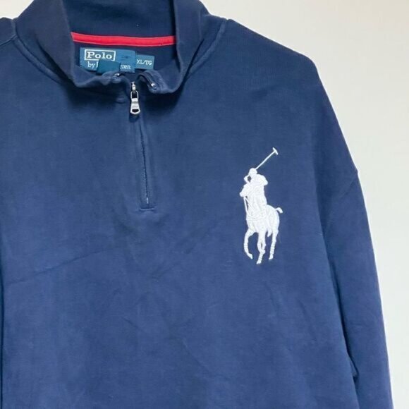 Vintage Polo Ralph Lauren Big Pony 1933 34 Ski Patch Navy Pullover Sz Mens XL - Picture 3 of 6